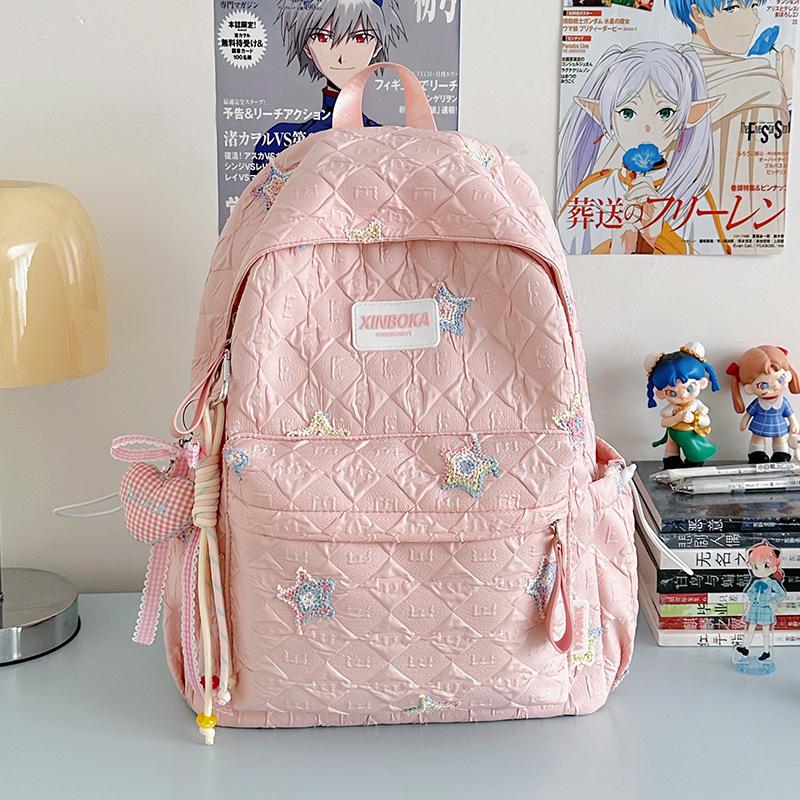 Lightweight Backpack Female Cute Niche Going Out Travel Style High School Students Junior High School Girls Large Capacity Schoolbag