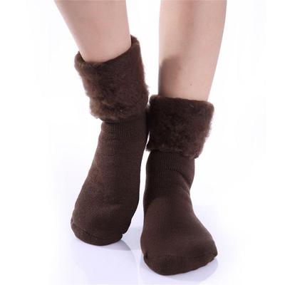 Weiche Herren Damen Warme Bodensocken Fleece Gebürstet Extra Dick Schneestiefel Thermosocken