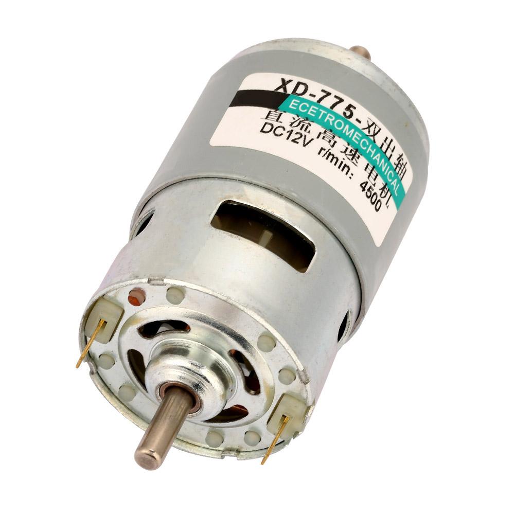 Motore 775 50W Alta Potenza Coppia Elevata Doppio Albero Motore CC(12V4500RPM senza staffa)
