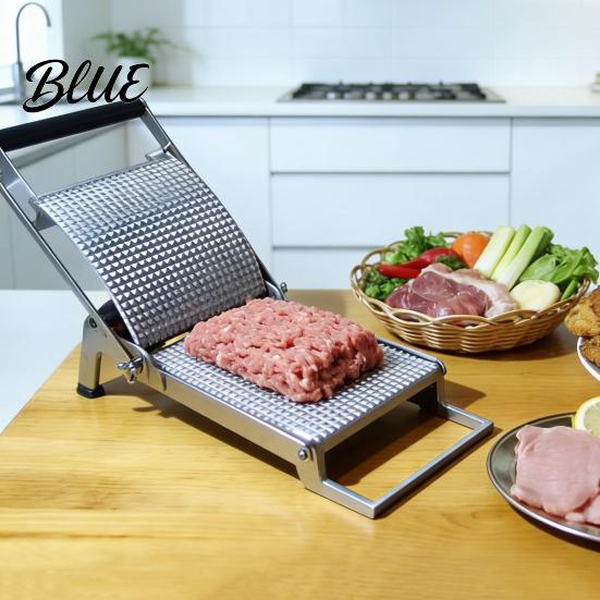 Meat Softening Kitchen Gadget Stainless Steel Manual Tenderizer Patty Maker Clamp-On Tool for Press