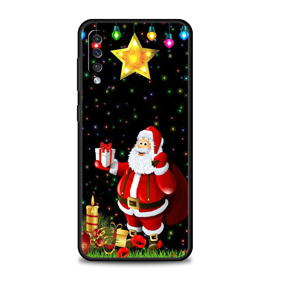 Christmas Snowman Deer Phone Case For Samsung Galaxy A50 A30 Note 8 9 20 Ultra A04 A50s A90 A40 A20e A10s A70 A20s M52 M33 M53