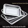 Wuhe Stainless Steel Shallow Rectangular Tray