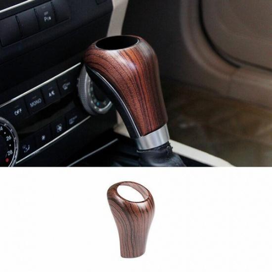 For Mercedes-Benz GLK 2009-2015 Wood Grain Central Console Gear Shift Knob Trim
