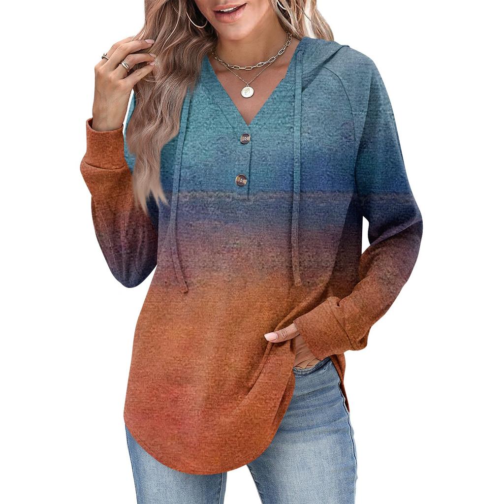 Women's Fashion Women's Lightweight Long Sleeve Pullover With Pockets Preppy Graphic Hoodie