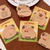 4PCS Creative Capybara Sticky Notes Kawaii Memo Pads Bookmark Stickers Office Study Supplies