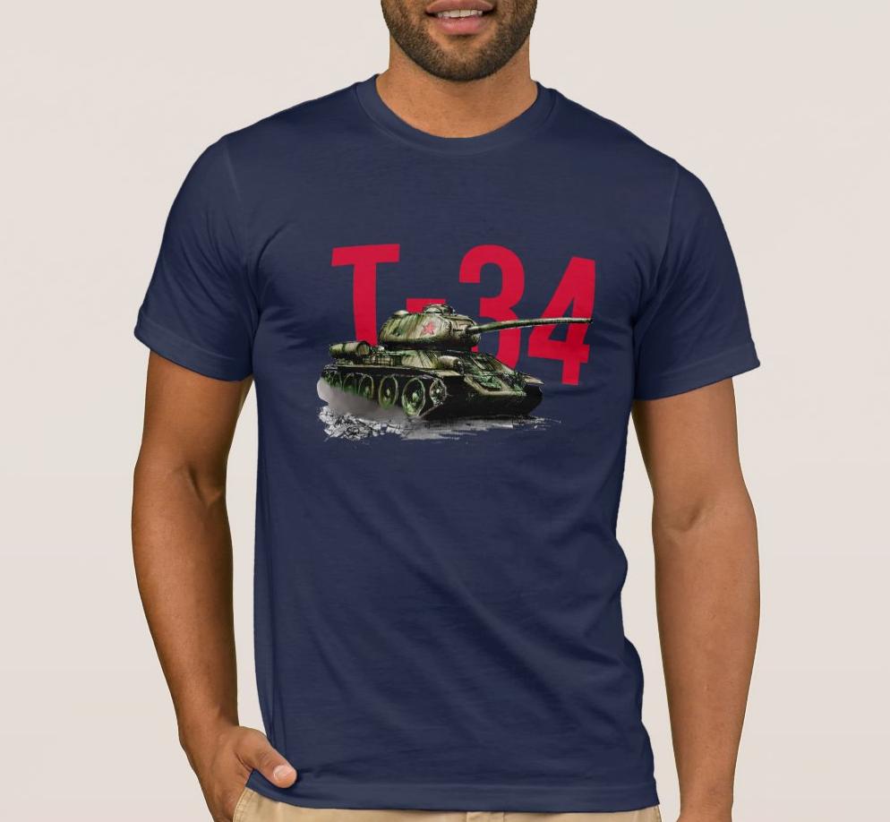 The Second World War Vintage Soviet T34 Medium Tank Mens T Shirt
