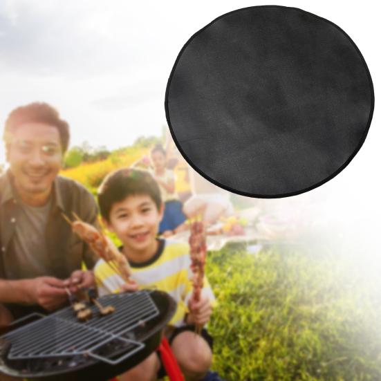24/32/36inch Fire Pit Mat Round Heat Resistant Portable Fireproof Floor Protective Mat for BBQ