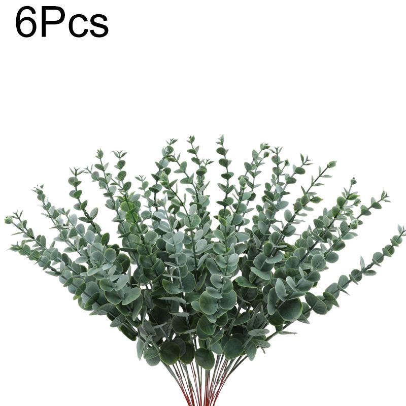 

Artificial Plants DIY Eucalyptus Leaves Realistic Greenery Branches Home Decor Eucalyptus Stems For Wedding Bouquets