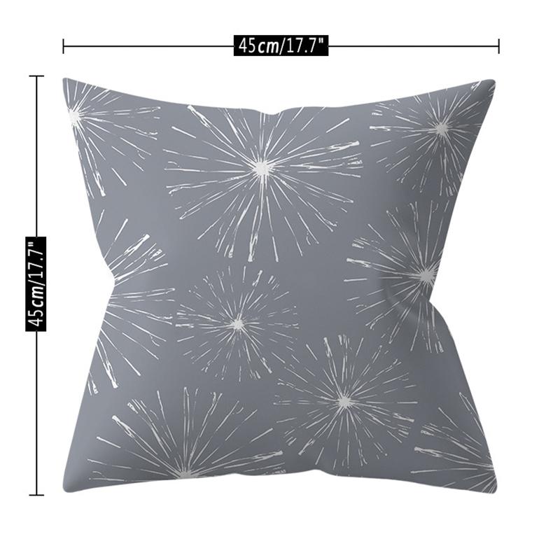 18 Inch Geometric Elements Throw Pillow Pillow Case Sofa Lumbar Protectors Gray Cushion Cover Home Decor