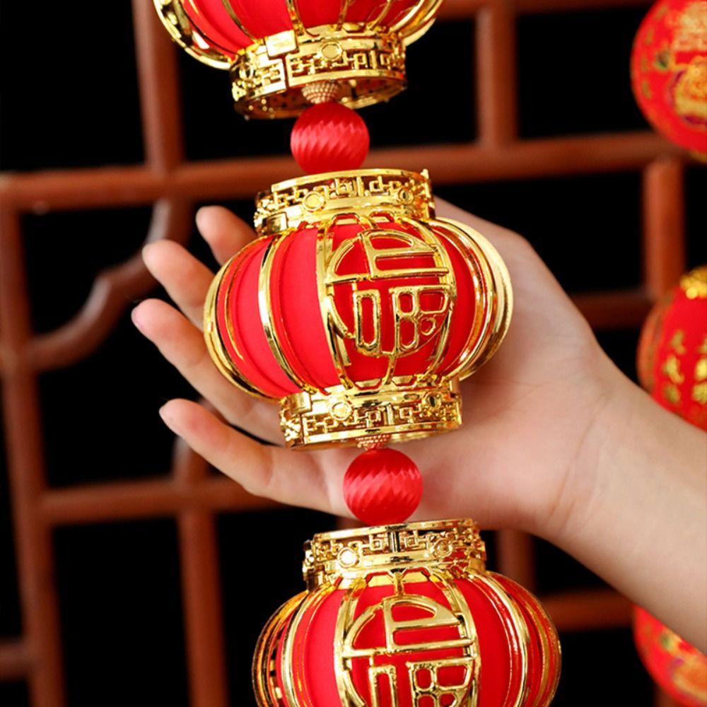 Red Ball New Year Red Lantern Hangings Handmade Spring Festival  Pendant  Supermarkets
