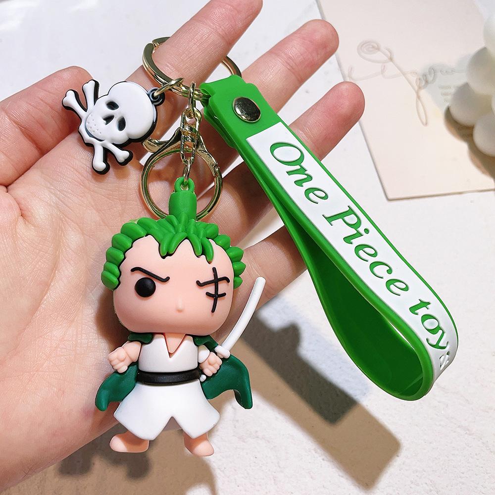 50Styles ONE PIECE Themed Keychain Cute Luffy, Roronoa Zoro, Silicone Toy Doll Key Chain Backpack Decor Small Gifts for Friends