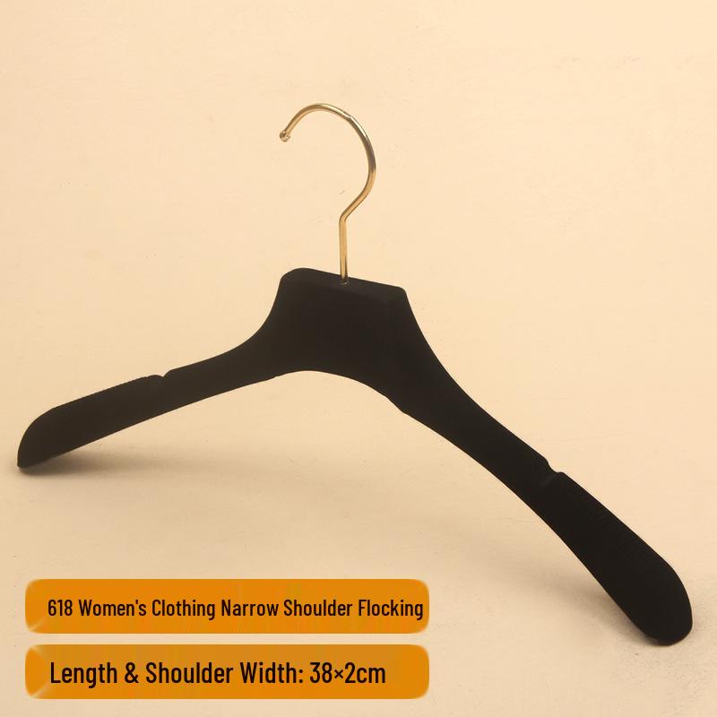 Women's Non-Slip Wide Shoulder Flocking Hanger for Wedding Dresses