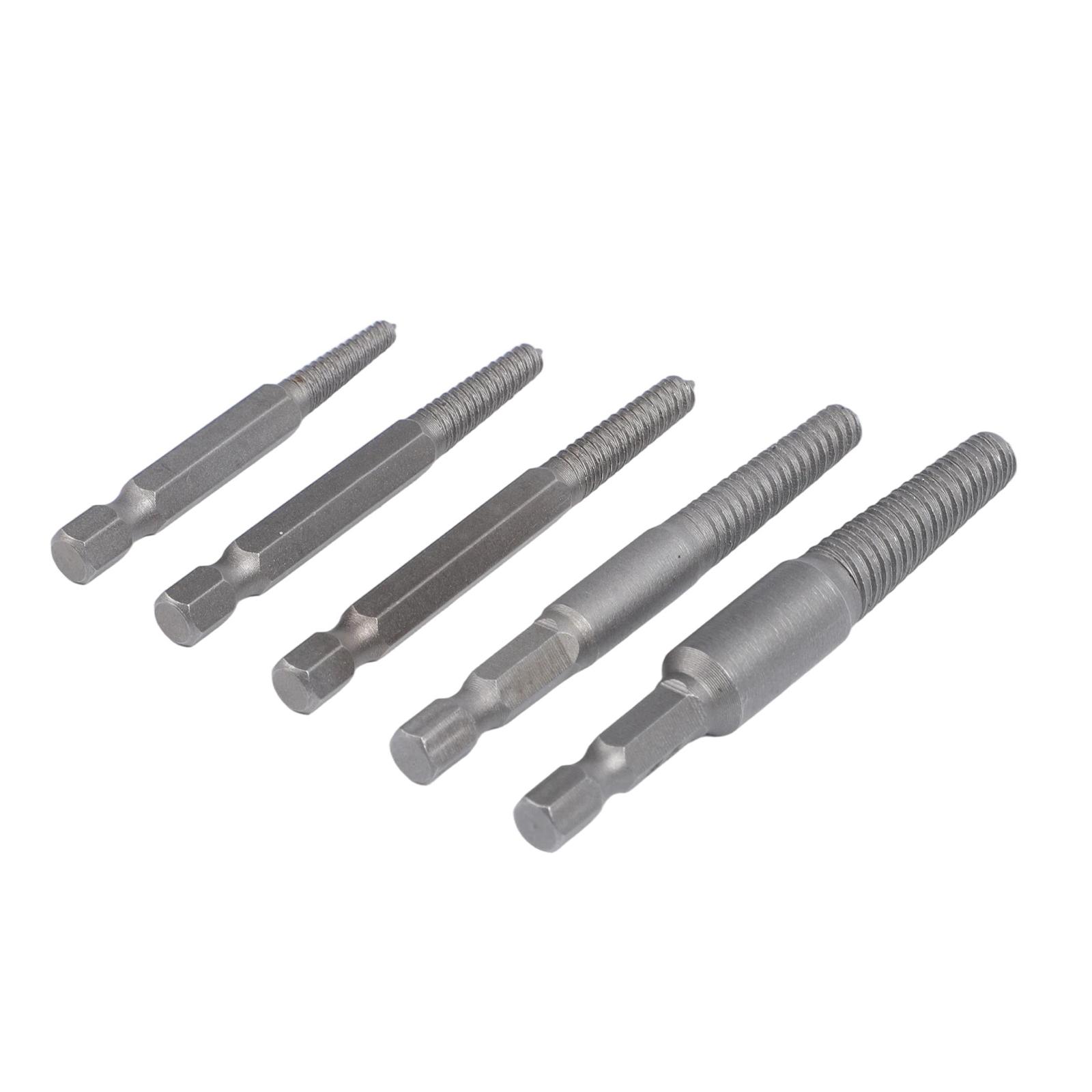 Heavy Duty 5 Piece Hex Screw Extractor Tool Set for Removing Broken Stripped Screws and Bolts from Wood and Machine Screws China Mainland