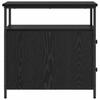 Nightstand Set of 2 Black Oak Effect 30 X 60 X 60 Cm