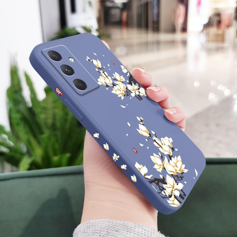 Golden Petal Flower Phone Case For Samsung Galaxy A56 A36 A26 A16 A06 A17 A07 A55 A35 A25 A15 A05 A54 A34 A24 A14 A04 4G 5G Cove