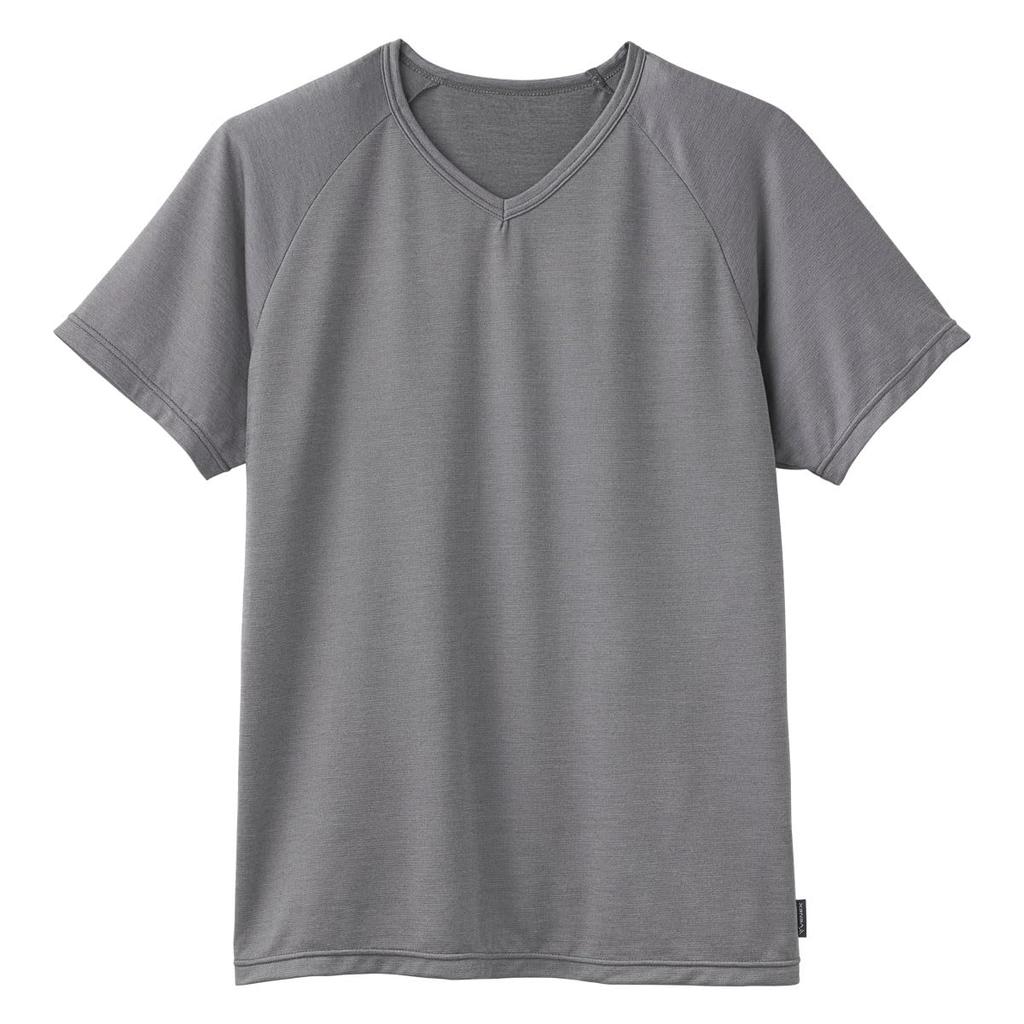 Venex Comfort Cool Recovery Short Sleeve Cooling Pique Size 8301 Men's Wear, V-Neck T-Shirt, Touch, Fabric, Gray, M,