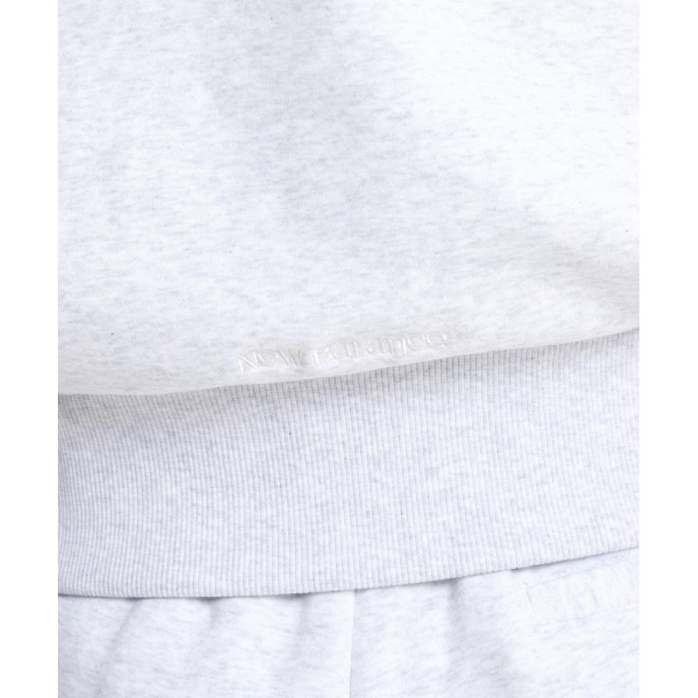 New Balance Nbnce4w912 Women Essential Brushed Half Zip Up Sweatshirt  Light Gray 