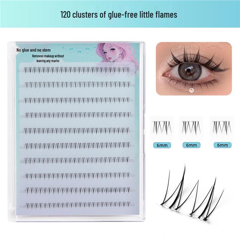 

Pinduo Sunflower Trilogy Natural Lower False Eyelashes - No Glue, No Removal, 10 Rows Large Capacity Standard