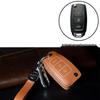 Real Leather Case for Modified Folding Keys: Compatible with Xiongbing Kia, Honda, Toyota, Iron General Remotes