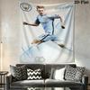 KDB Midfield Legend Wall Tapestry Aesthetic Wall Hanging Printed Fabric Blanket Decorative Tapestries for Bedroom Living Room Home Decor