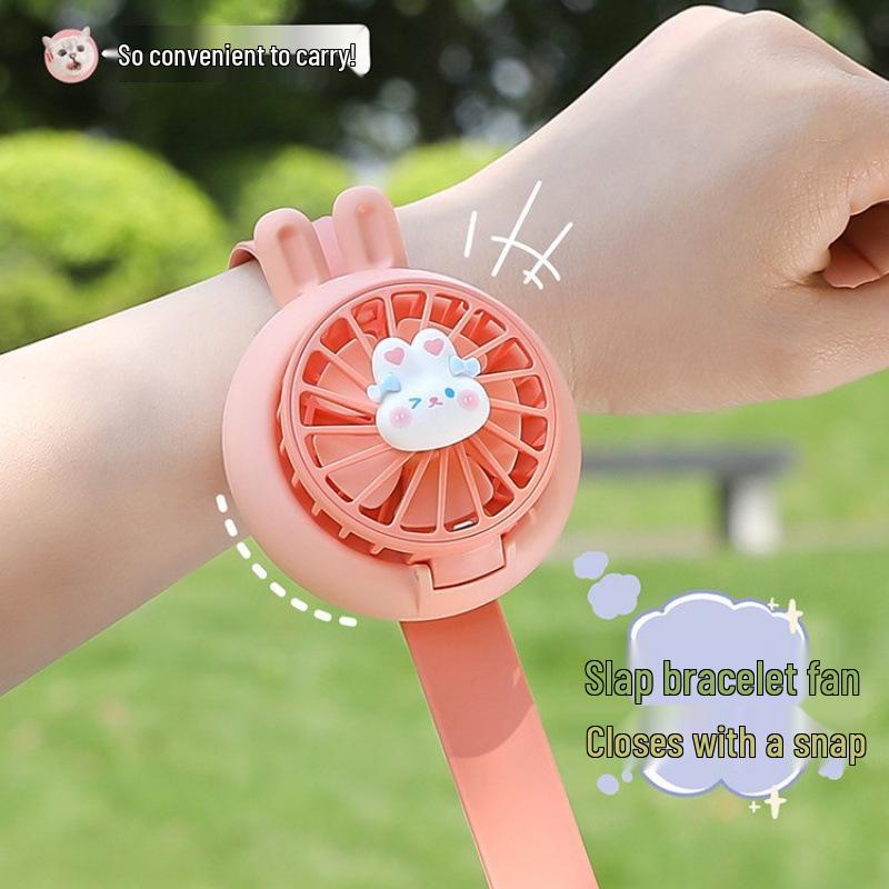 2025 Student Portable USB Wearable Mini Fan Watch for Kids