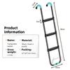 Trampoline Ladder 3 Steps Wide Trampoline Ladder Kit Safety Heavy Duty Steel 16FT Trampoline Replacement Accessories