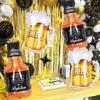 Men's Birthday Aluminum Foil Balloon Set: Wine Glass, Beer Glass, Champagne, and Whiskey Bottle Shapes
