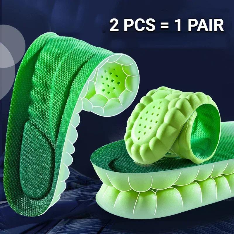 Solette Massaggianti 4D per Scarpe Super Morbide in Lattice Soletta Sportiva per Piedi Corsa Suola Scarpa da Basket Supporto per Arco Plantare Inserti Ortopedici