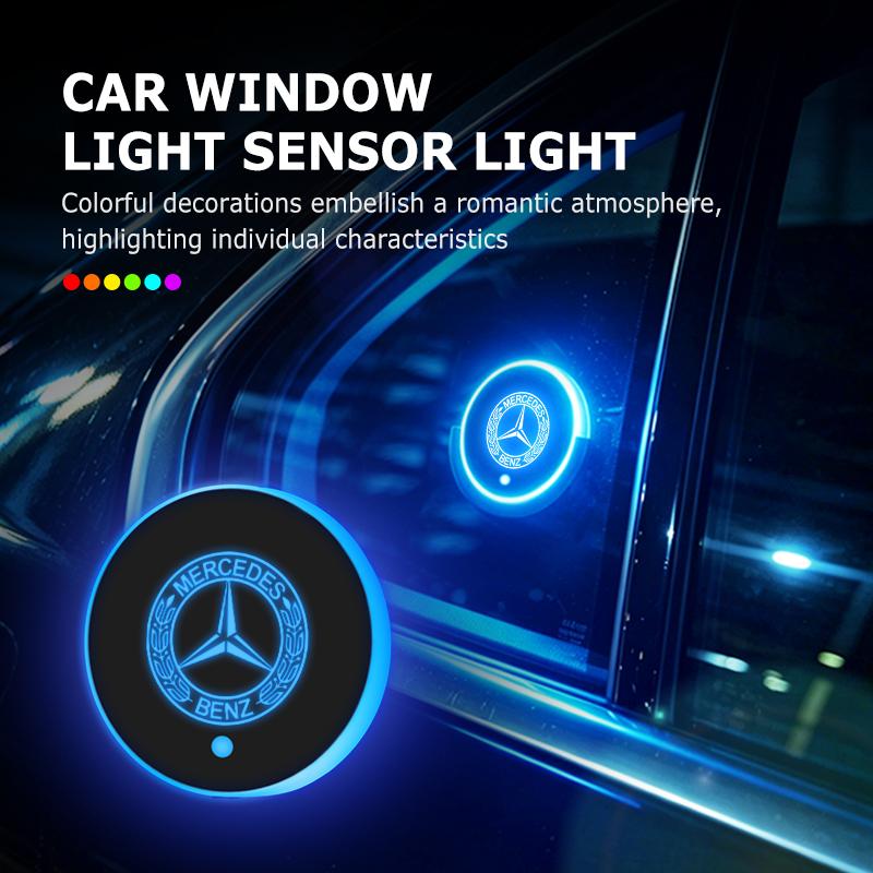 AABHZ1 Car Triangle Window LED Decorate Light Car Rear Window Atmosphere Lamp For Benz AMG CLA CLS C180 C200 W204 W205 Exclusive A C E