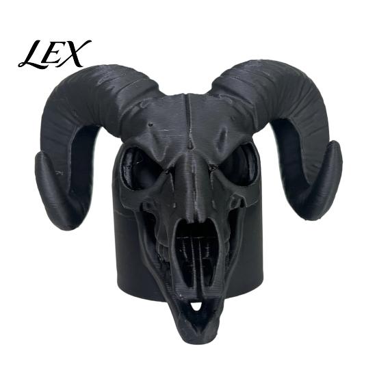 Sheep Skull Hitch Cover Cap for The Trailer Coupling, 3D Printed Ram Cover, Black/White Bone Design Truck, Recreational Vehicle Accessories Heavy-duty