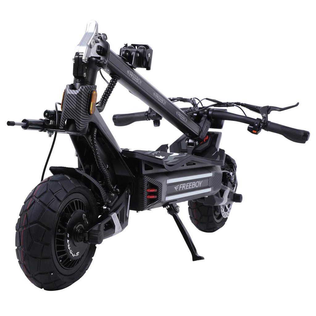 Patinete Elétrico FREEBOY H16 60V 30Ah Bateria de Alta Capacidade 3000W Motor Potente Pneus Off-Road de 11 Polegadas E-Scooter Dobrável para Todos os Terrenos para Adultos