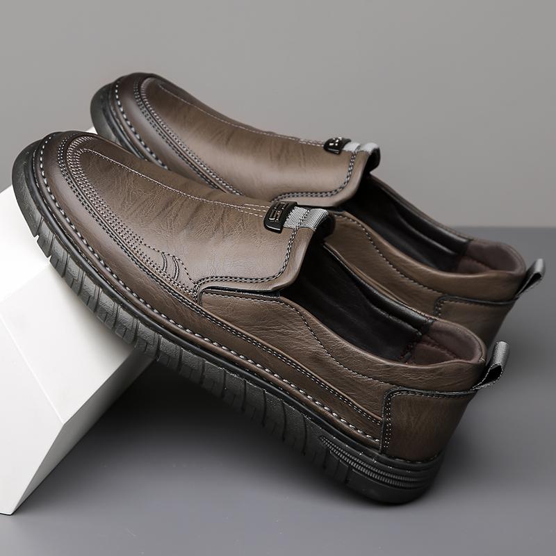 Men Classic Dress Shoes Business Soft Sole Large Size Loafers Leather Man Casual Summer Men'S Driving Shoes Walking Moccasins