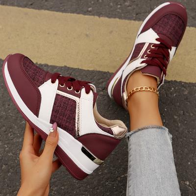 Fashion Women Sneakers Platform Leather Patchwork Casual Sport Shoes Ladies Outdoor Running Vulcanized Shoes for Women Zapatos De Mujer
