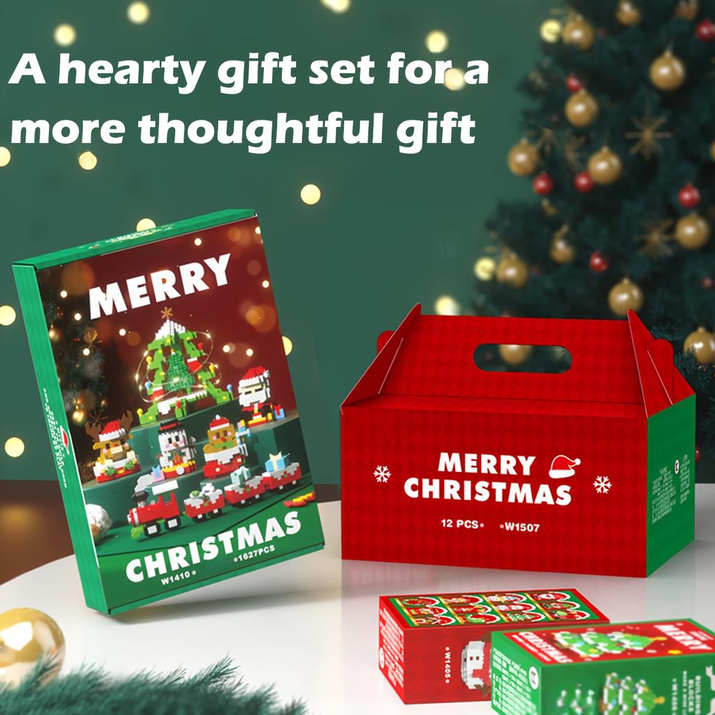 Christmas Block Toys Christmas Tree Elk Puzzle Santa Claus Gift Festive Christmas Block Set