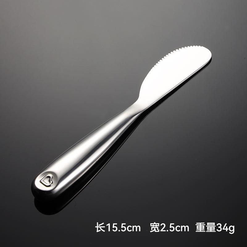 316 Stainless Steel Hollow Handle Love Pattern Children's Knife, Fork and Spoon Western Tableware Baby Food Supplement Practice Spoon