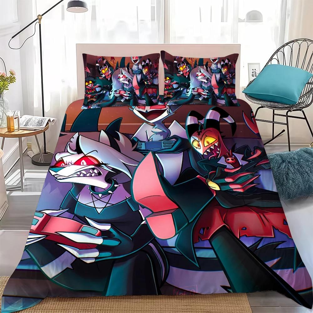 

Cartoon H-Helluva Boss Cool Bedding Set Soft Comforter Cover With 1/2pcs Pillow Shams For Kids Adults Duvet Cover Microfiber 135x200cm