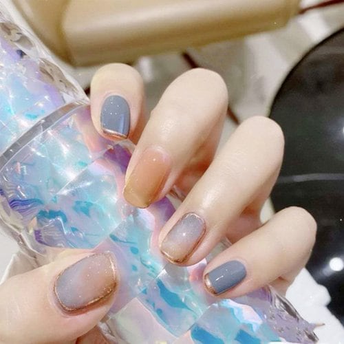 

Unique Gradient Women s Stick-on Nail Tips [24tips]
