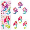 6 Packs Mermaid Face-Changing Stickers Mermaid Princess Cartoon Parent-Child Interaction Puzzle Hand Account Diy Puzzle Sticker