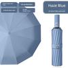 24 Bone Automatic Umbrella Men's and Women's Folding Sun Umbrella Extra Large Solid Rain Dual-Use Sun Protection UV Protection Sun Umbrella