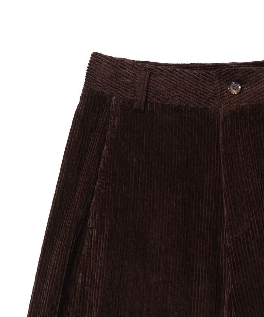 Michikoleondeonkosino Curved Corduroy Pants Velvet Brown