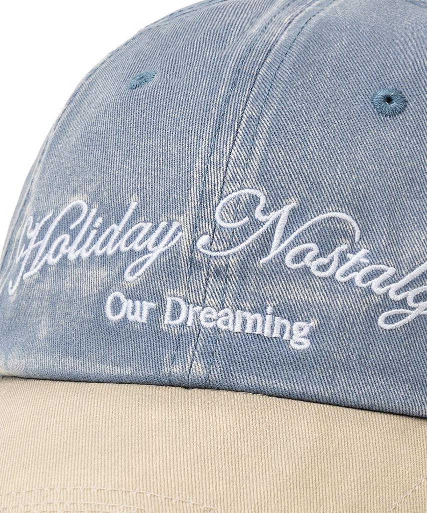 EXPRESSHOLIDAY Our Dreaming Washed Ball Cap_Dusty Blue