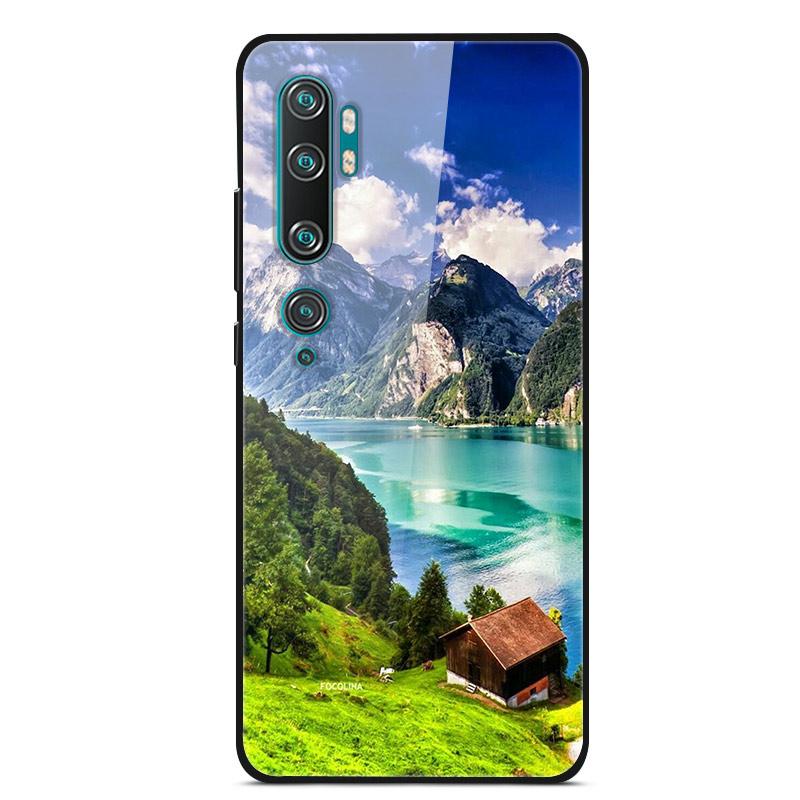 Luxury Cover Case for Xiaomi Mi Note 10 Pro Tempered Glass Cover Silicone Phone Case for Xiaomi Redmi Note 10Pro 10 Pro Cases