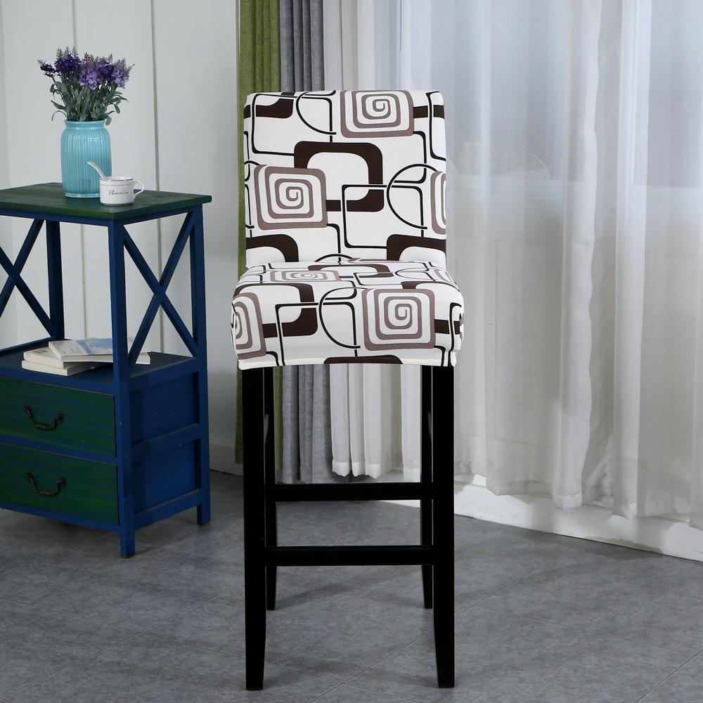 Anti-dirty High Stool Bar Chair Cover Stretch Counter Chair Cover Banquet Dining Kitchen Room Bar Chair Protector Housse De Chaise