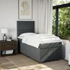 Boxspringbed met Matras Donkergrijs 90 x 190 cm Stof