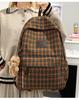Mori Style Plaid Tweed Backpack: Versatile, Large-Capacity School Bag for Junior High Students