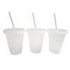 475ml Strohbecher Tasse mit Deckel Wasserbecher Getränkebecher Lebensmittelqualität PP-Kunststoff Wiederverwendbarer Getränkebecher Becher Trinkgeschirr