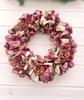 Ribbon Wreath Not Too Sweet Red Christmas Present Gift Ornament Artificial Flower Interior Diameter 30cm Red Lulu's Wreath Lulu's-1581