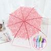Waterproof Cherry Blossom Transparent Umbrella Funny Manual Umbrella Folding Umbrella  Outdoor