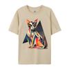 Geometric Cat Abstract Modern Art Print Tees Prevailing 3d Printed Cotton Unisex TShirt Cool Luxury Designer TShirts