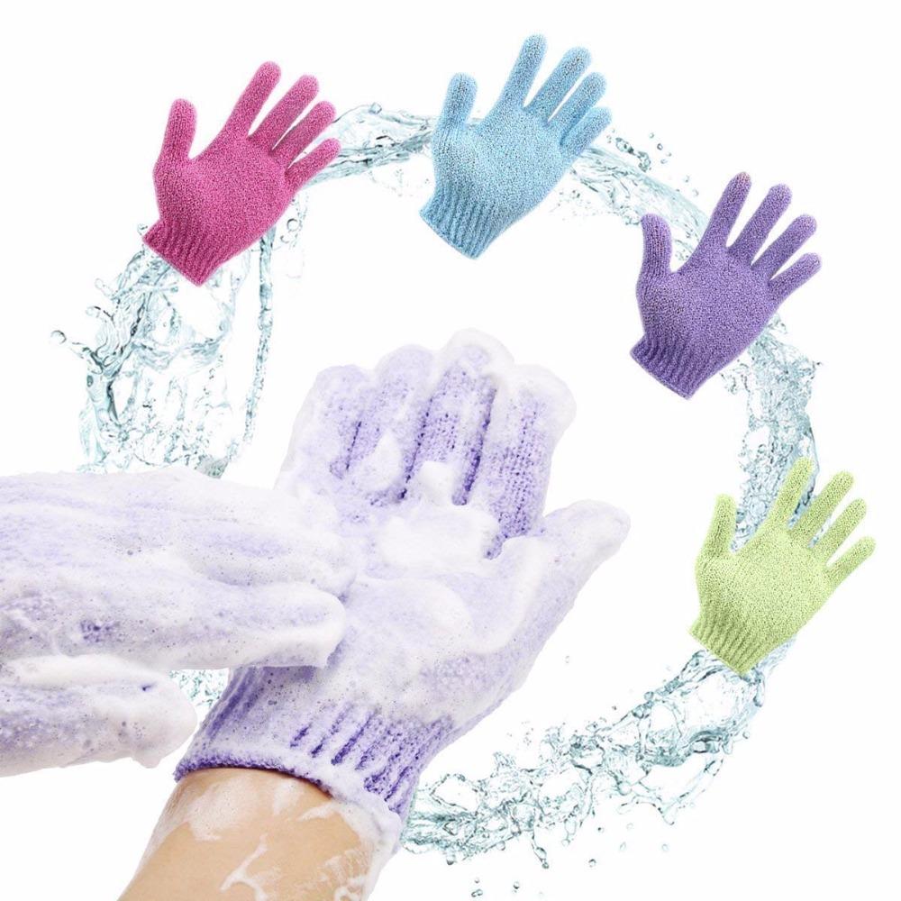2pairs Bath For Peeling Exfoliating Mitt Glove For Shower Scrub Gloves Resistance Body Massage Sponge Wash Skin Moisturizing SPA Foam